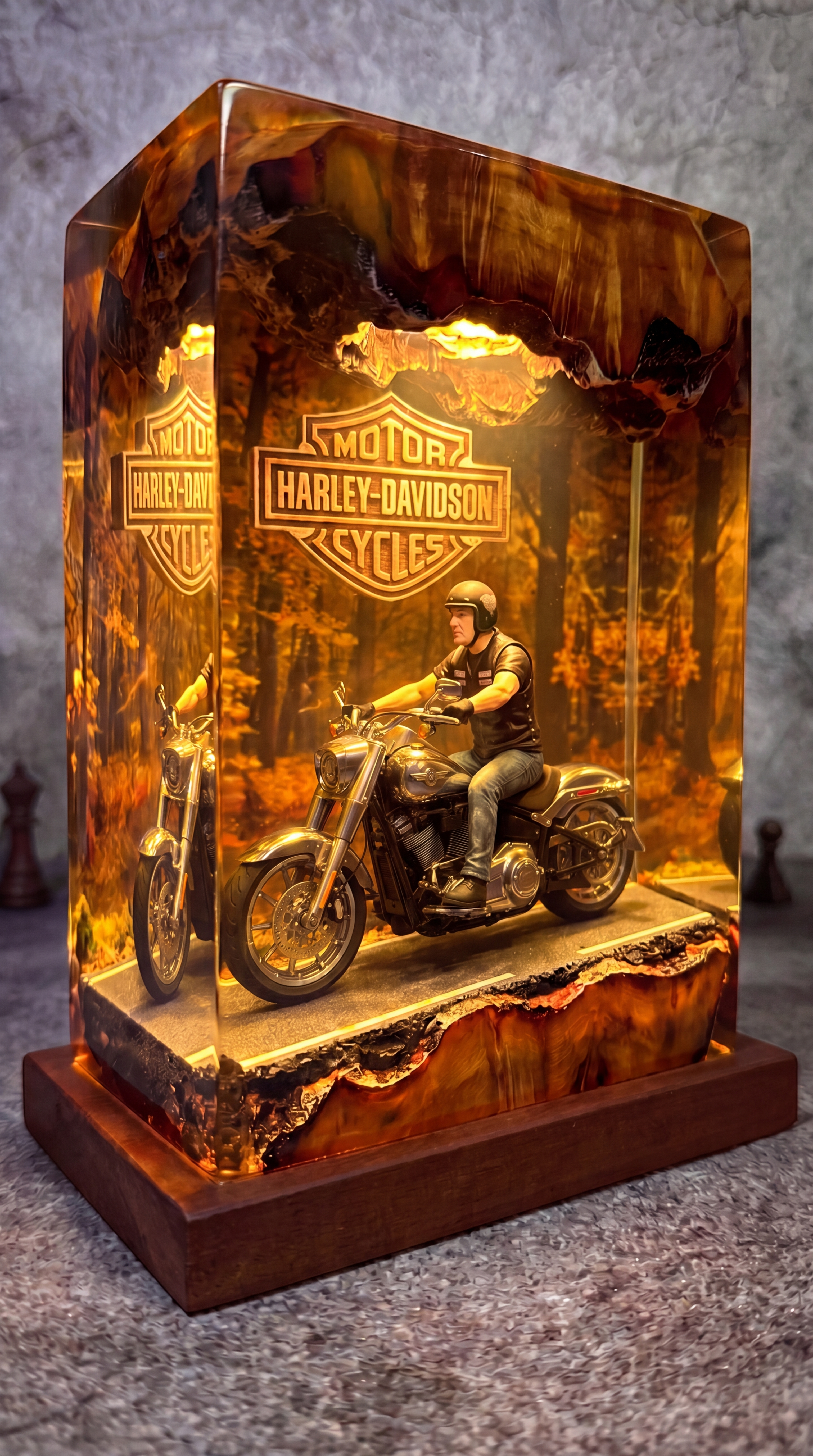 Biker Resin Lamps