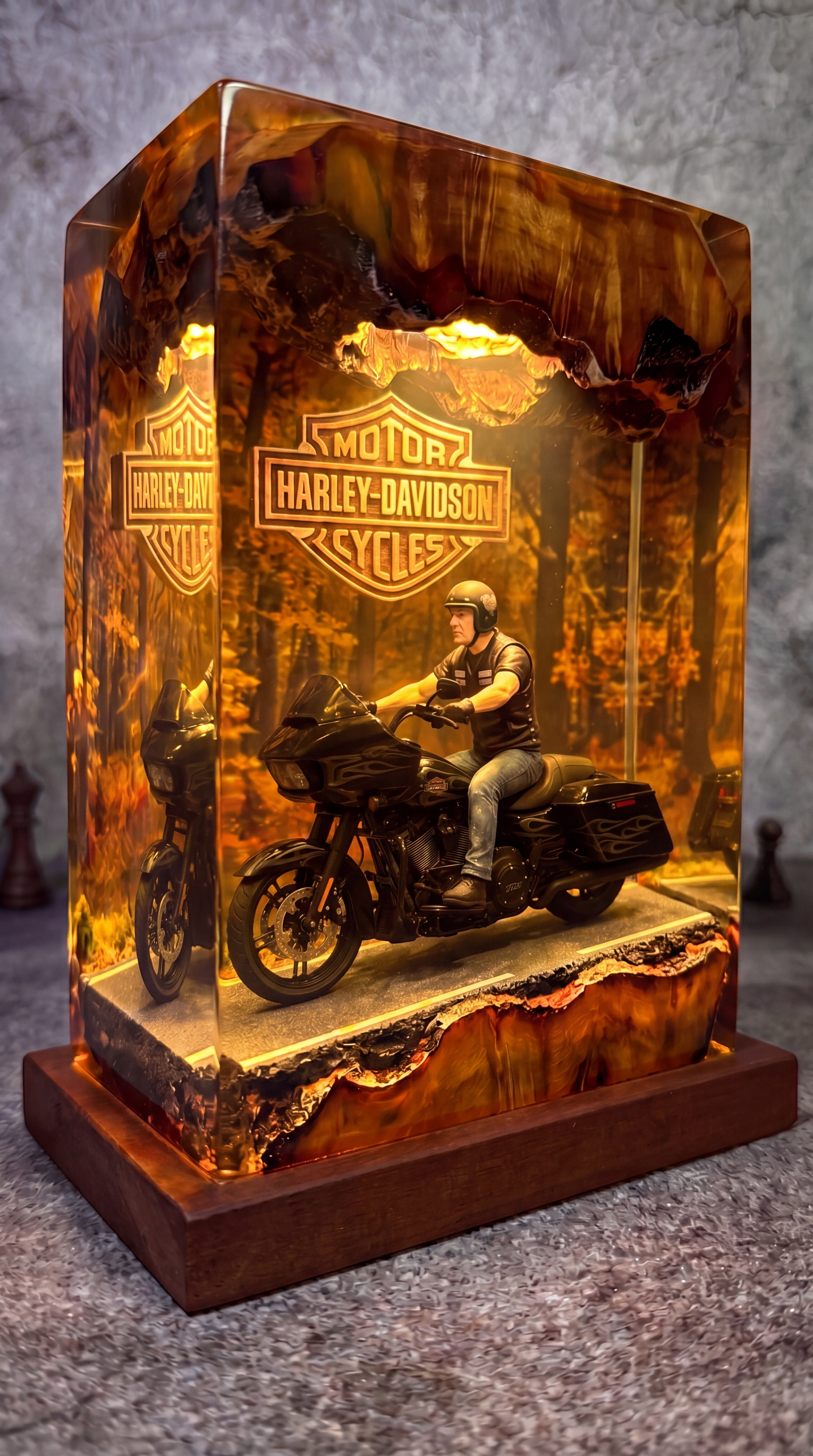 Biker Resin Lamps
