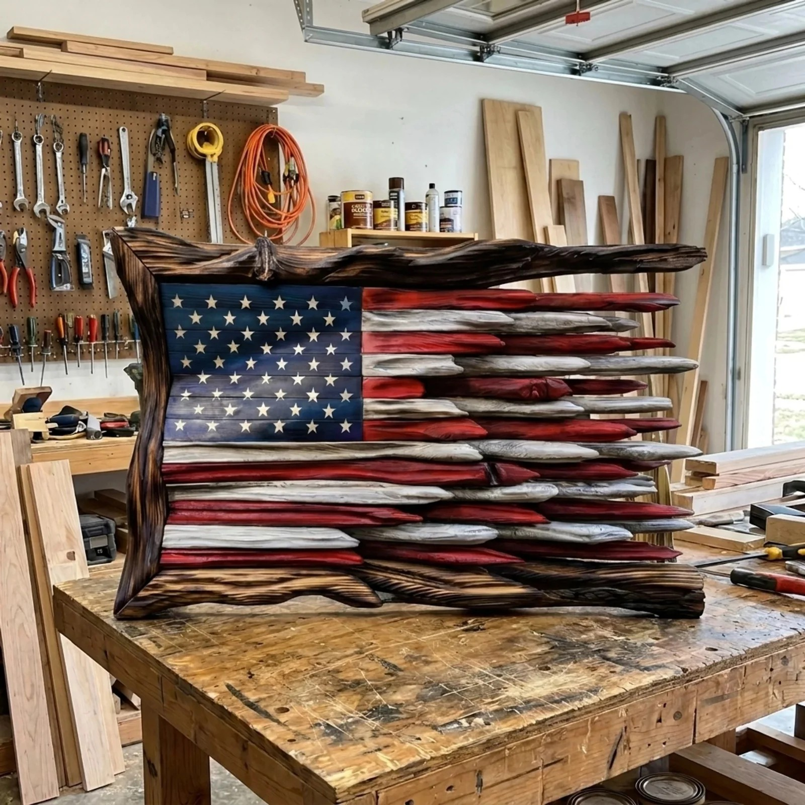 Wooden Firefighter Flags (40" - 20")