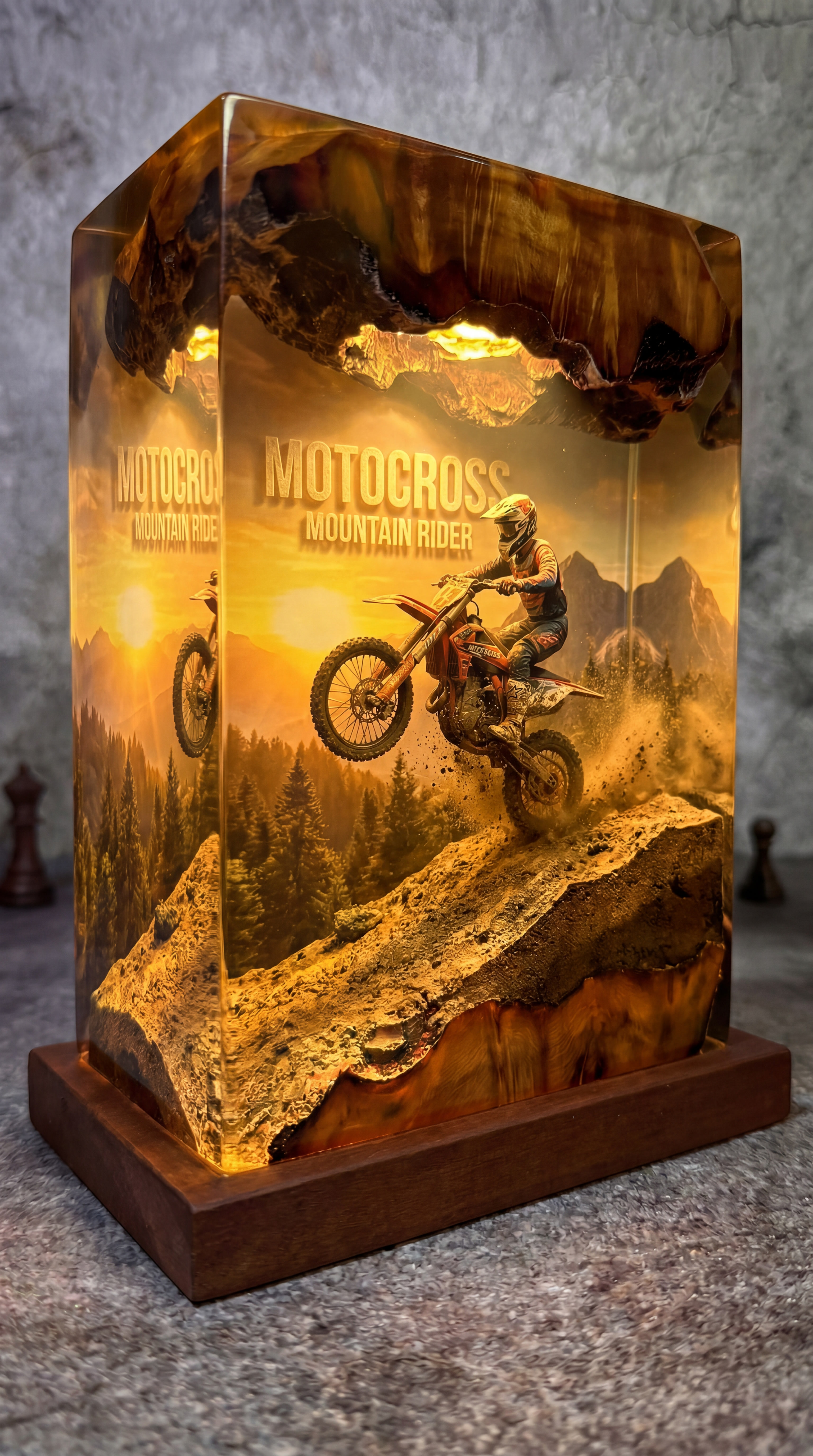 Biker Resin Lamps